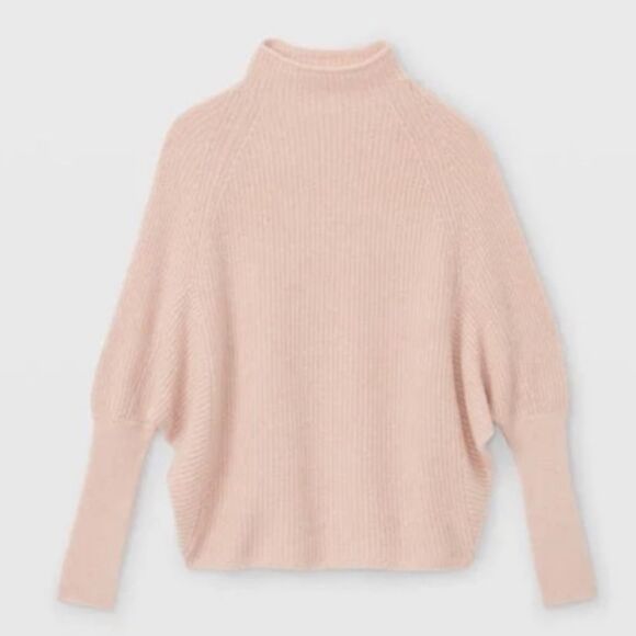 Club Monaco Cashmere Powder Pink Cowl Neck Sweater sz S/P - Picture 2 of 15